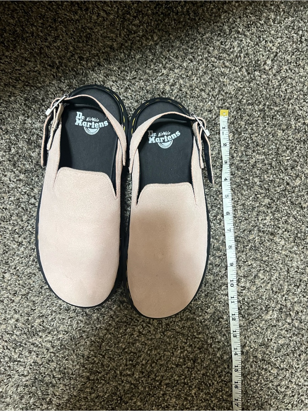 Dr. Martens Women’s Pale Pink Suede Slip-On Loafers - Picture 13 of 14